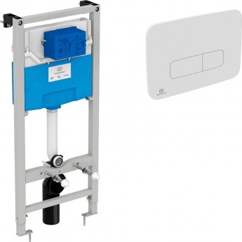Инсталляция IDEAL STANDARD PROSYS TT00007/459AW для унитаза с Белой матовой клавишей смыва Инсталляция IDEAL STANDARD PROSYS TT00007/459AW для унитаза с Белой матовой клавишей смыва